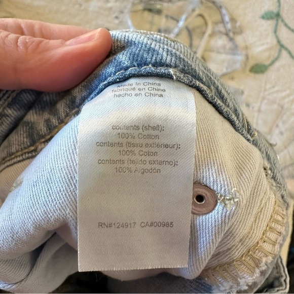 NWT WeWoreWhat slouchy slit overalls light wash high rise straight leg split hem - Picture 15 of 15